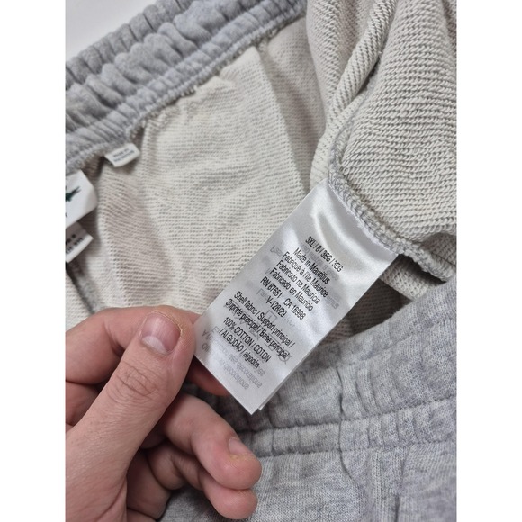 Lacoste Shorts Mens 3XL Gray French Terry Sweat Elastic Waist Drawstring Gym - Picture 6 of 13